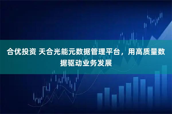 合优投资 天合光能元数据管理平台，用高质量数据驱动业务发展