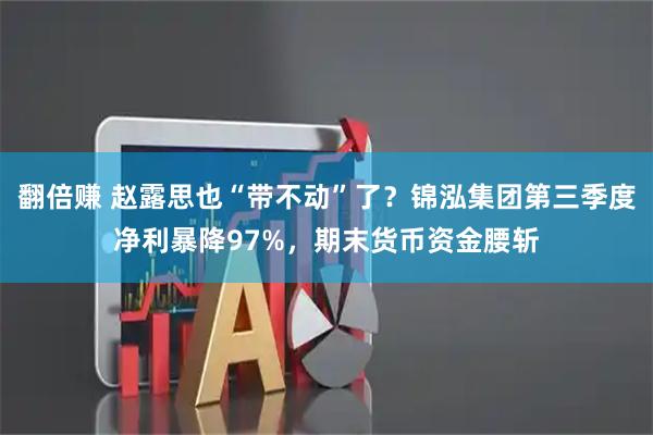 翻倍赚 赵露思也“带不动”了？锦泓集团第三季度净利暴降97%，期末货币资金腰斩